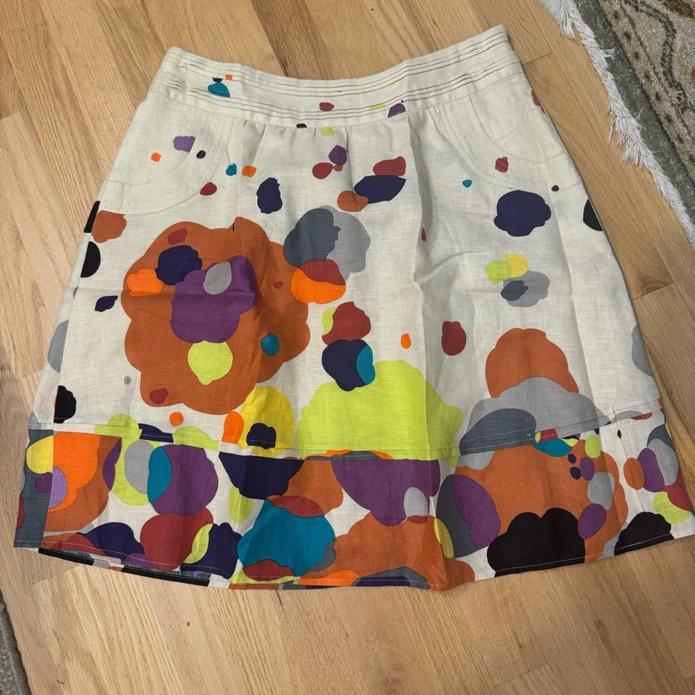 ETCETERA Women A-line MIDI Cotton Skirt w/Pockets / Size 6